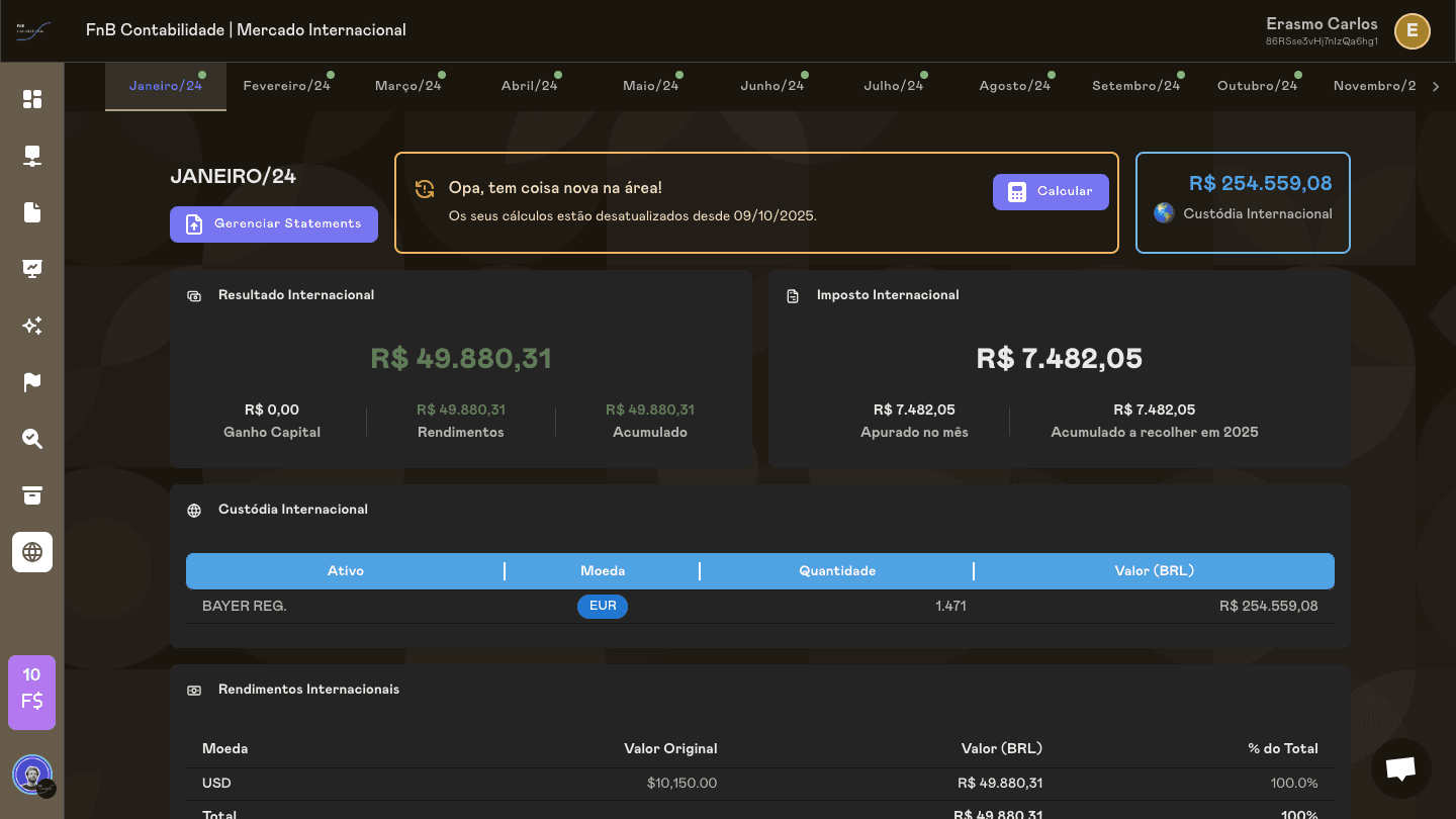 Felix na Bolsa - Mercado Internacional